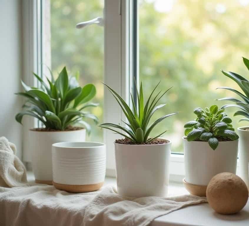 Low Light Indoor Plants. A cozy corner of a real home with several plants thriving, showing that not all beautiful spaces look like they are from Instagram.