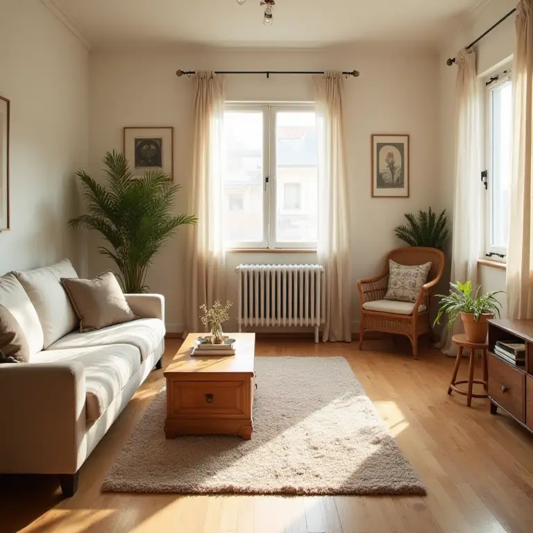 An authentic example of small living room layout ideas, showing a single piece of furniture being repositioned to create better flow and a more functional space.