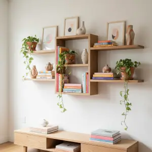 modular floating shelves space saving