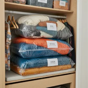 vacuum seal bags seasonal clothing storage